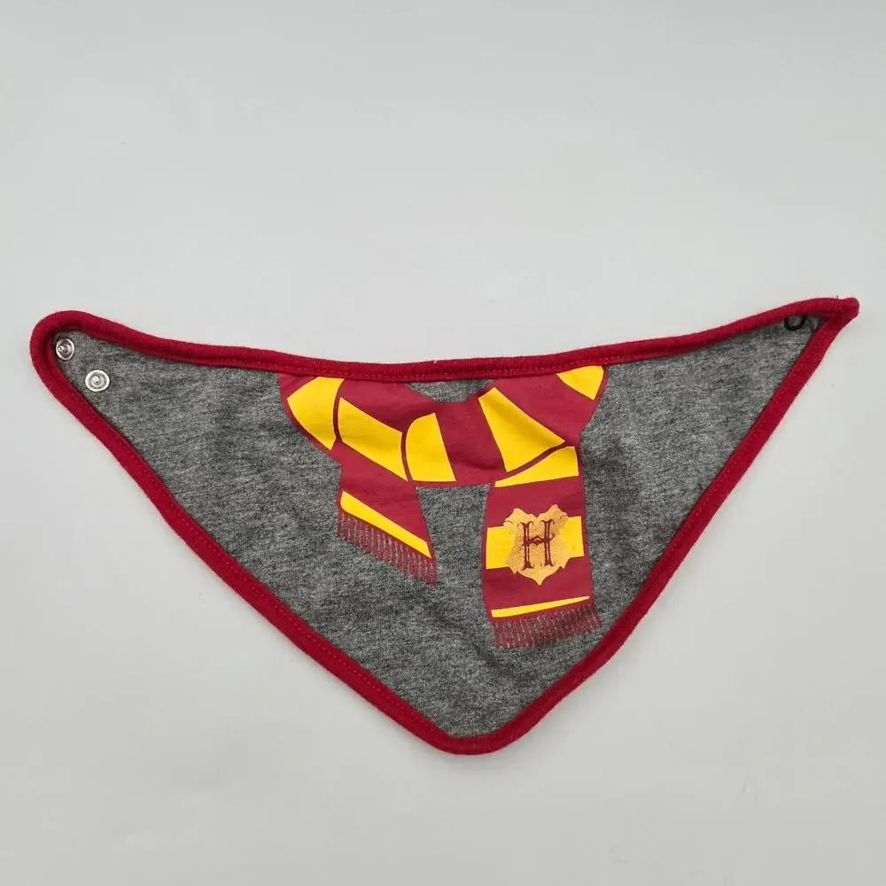 Two Harry Potter Baby Bibs Mischief Managed with Pocket and Harry Scarf Bandana